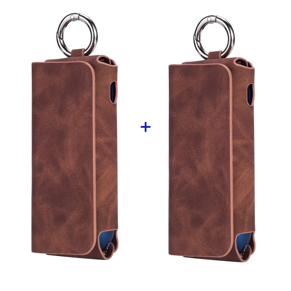 JINXINGCHENG 2 шт./партия чехол для IQOS 3,0 3 сумка для IQOS3 Чехол-Бумажник Защитный чехол Аксессуары - Цвет: 2brown