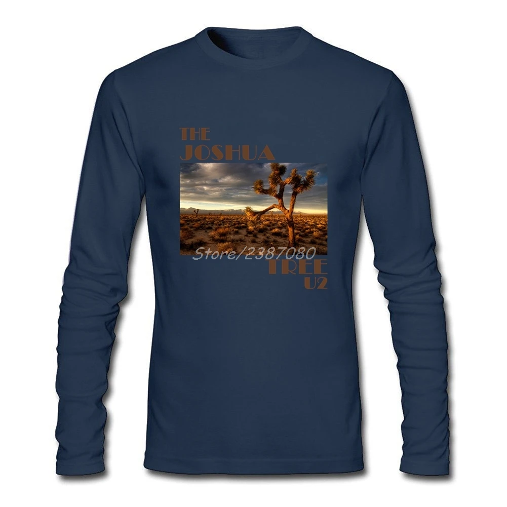 Джошуа U2 футболка из хлопка с круглым вырезом на заказ длинным рукавом размера