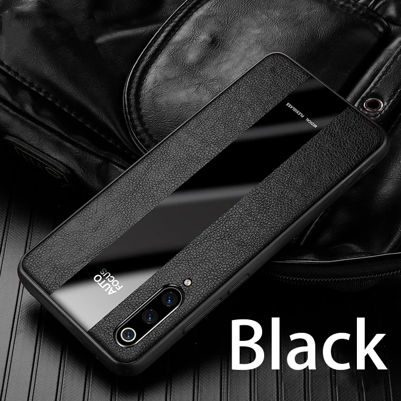Black Чехол для телефона для Xiao mi 8 mi 9 Lite SE mi x 2s Max 3 A3 7A роскошный защитный чехол для Xio mi Red mi Note 7 6 5 Pro 6A mi 8 чехол s - Цвет: Black