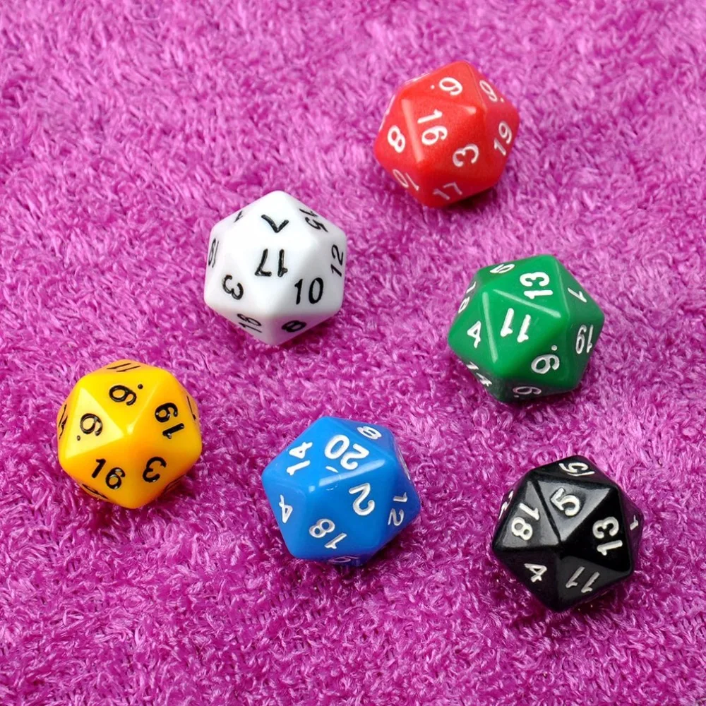 12 шт./2 набора D20 игральные кости с двадцатисторонним штампом ролевые игры D &
