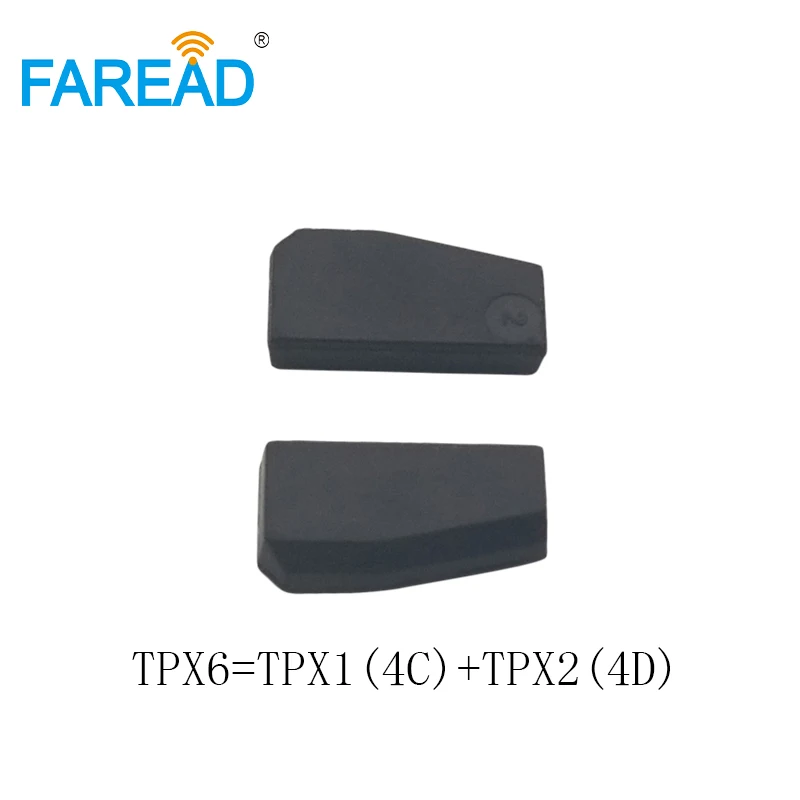 X5pcs TPX6 транспондер Автомобильный ключ чип = TPX1 (4C) + TPX2 (4D) Керамический Карбон