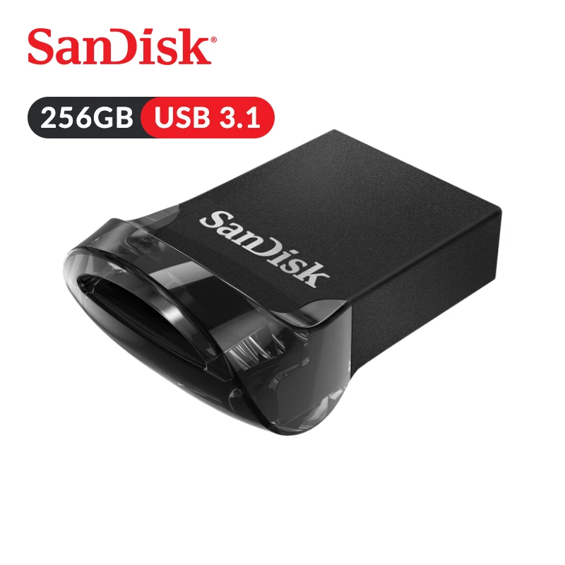 

USB-флеш-накопитель SanDisk Ultra Fit с ремешком, 256 ГБ, USB 3,1, 130 Мб/с