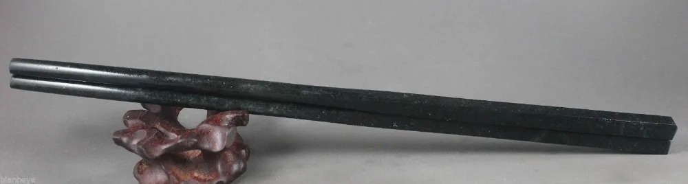 100%/натуральный цвет нефрита пара китайских палочек для еды 23 см */9 06 дюймов | Дом и