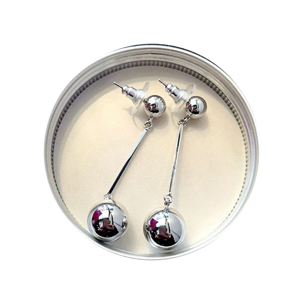 Fashion Bling Women Ball Earring Long Chain Drop Dangle Earrings Stud Jewelry for Wedding Party Gift | Украшения и аксессуары