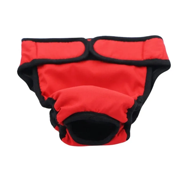 red Физиологические штаны для собак, XS-XXL, подгузники, гигиенические, моющиеся, женские шорты для собак, трусики для менструации, нижнее белье, трусы, комбинезон для собак - Цвет: red