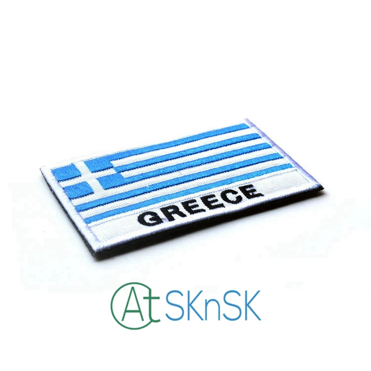 

50pcs/set Greek Flag Embroidered Badge Patches Military Tactical Clothing Badges Fashion clothing decoration accessories patch