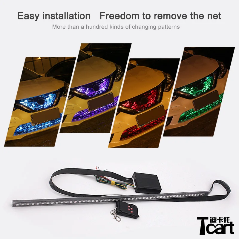 Tcart led RGB Ranger Lights 147 model For nissan teana j32 LED Strip Knight Rider With Remote Control auto accessories |