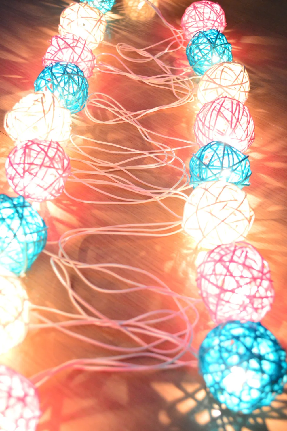 20 шт./компл. сладкий пастельных голубого розового и белого цвета смешанный RattanBall