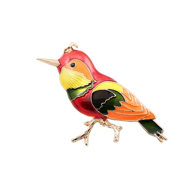 1 шт. Ретро bling Pigeon Diy брошь Винтажная эмаль птица Колибри значок булавки на лацканы для женщин год - Окраска металла: 8