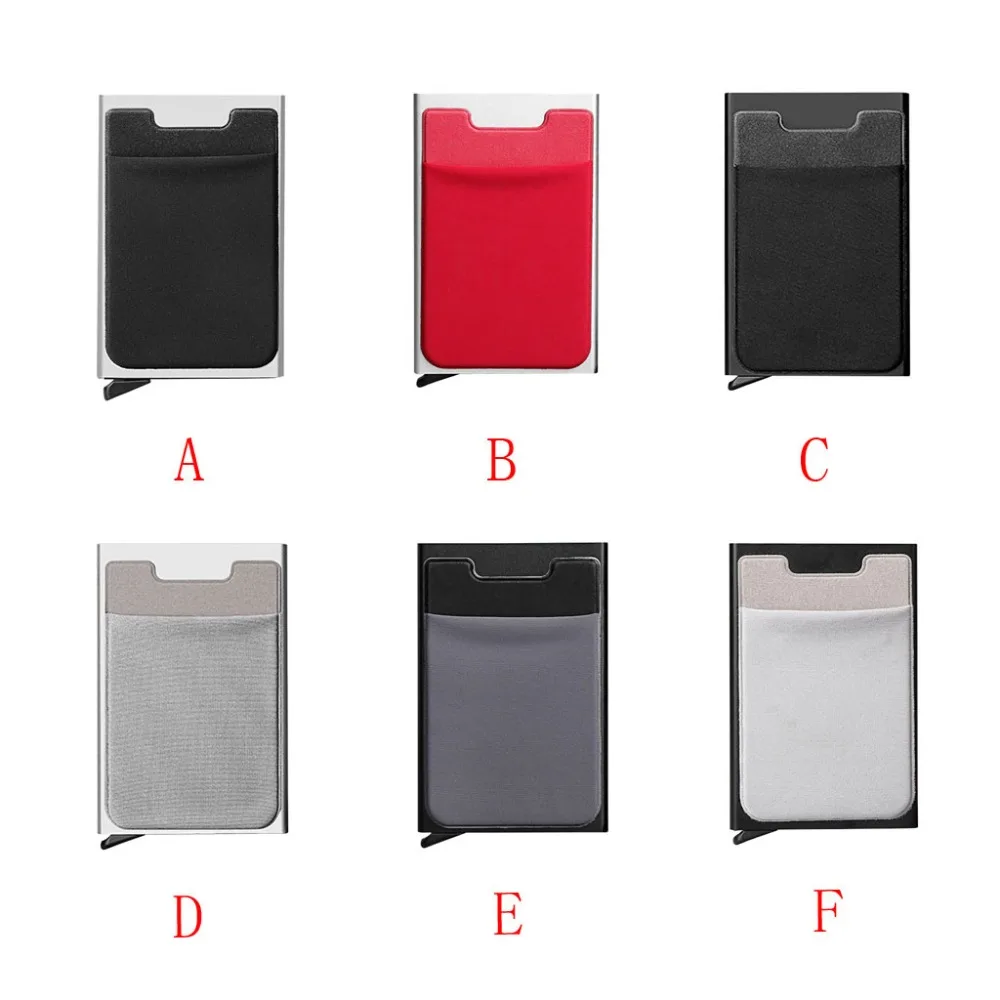 Мужской алюминиевый кошелек с отделением для ID карт мини тонкий металлический