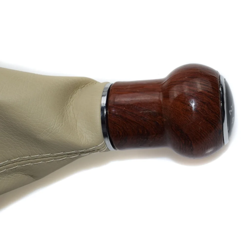 ISANCE Новинка 5 скоростей деревянная ручка переключения передач Gaitor Boot бежевый Fpr VW