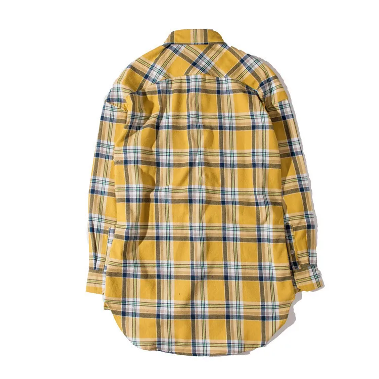 Мужская гавайская рубашка в стиле Хай-стрит с принтом клетку Джастина Бибера 2019 |