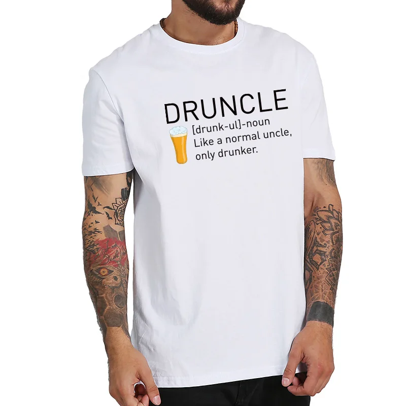 Футболка Druncle забавная футболка с надписью «disunge», футболка Camiseta, хлопок, футболка с короткими рукавами для пива, европейский размер