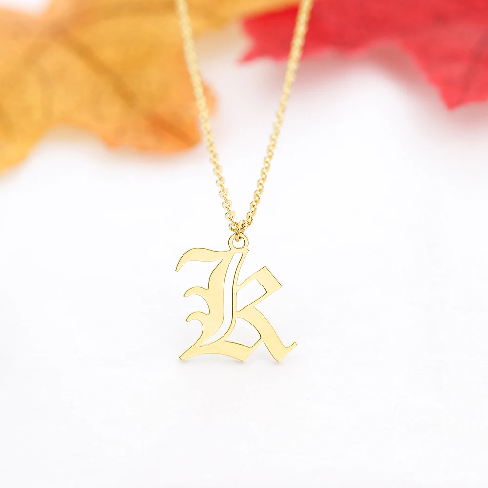 Нержавеющая сталь пользовательских персонализированные золотая цепочка A Z