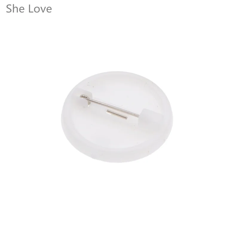 Шт. 100 шт. белый пластик значок булавка для самостоятельного размещения