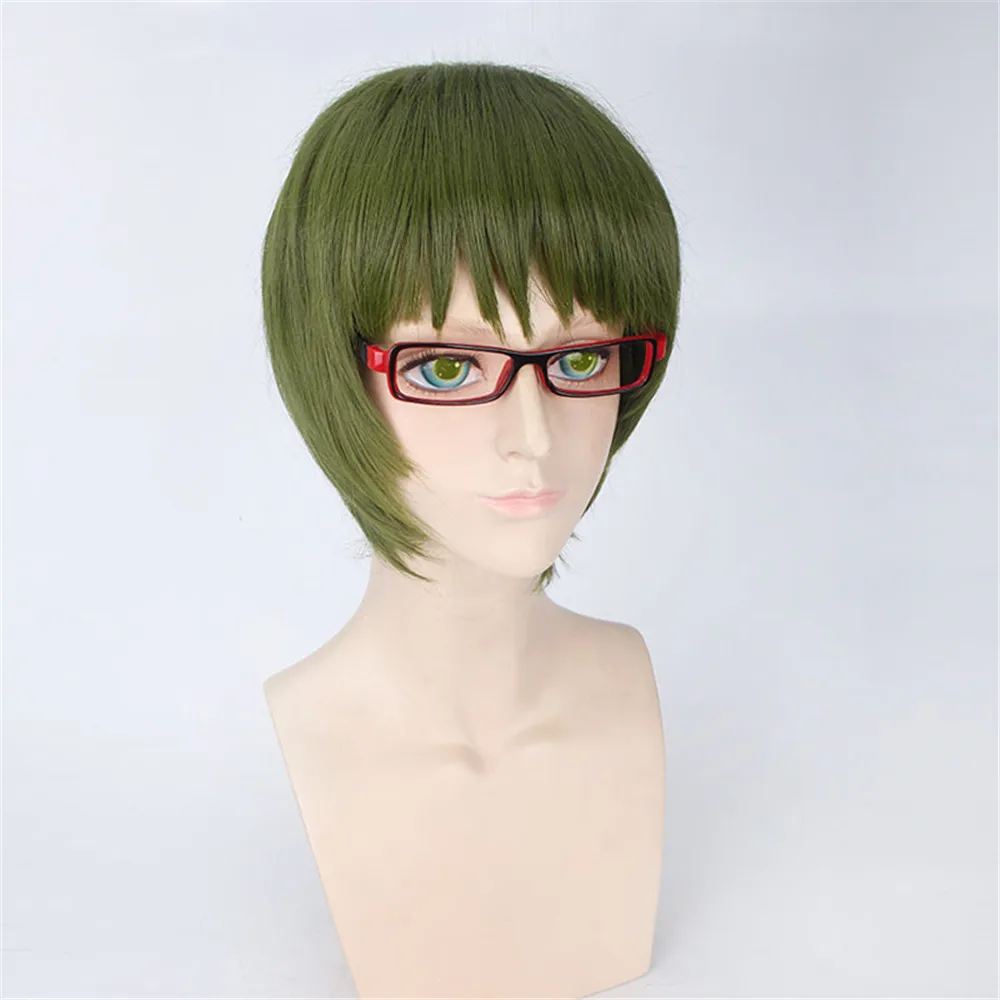 Kuroko no Basuke Midorima Shintaro Зеленые Короткие прямые парики из высокотемпературного
