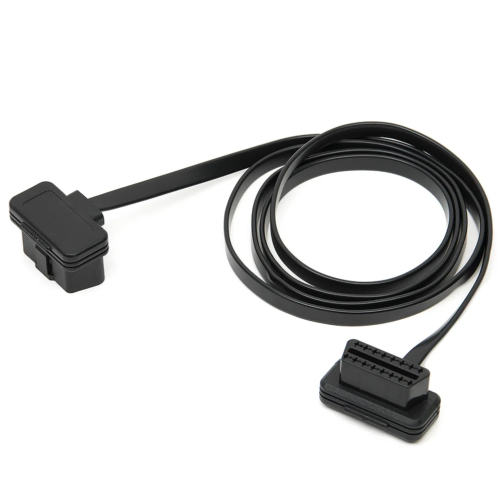 Новинка 1 5 м плоский тонкий как лапша OBD2 OBDII OBD 16Pin ELM327 штекер-гнездо Удлинительный