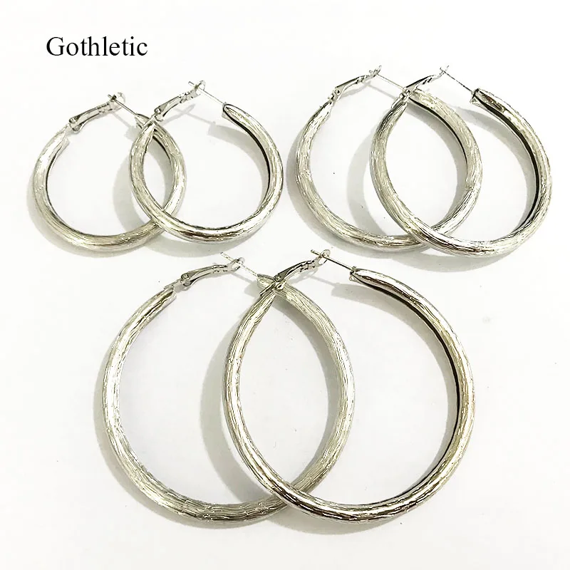 Женский Комплект сережек колец Gothletic набор из 3 пар минималистичные украшения