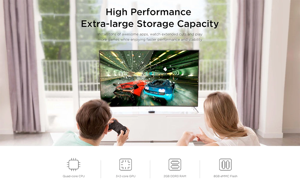 Xiao mi Global mi Box S 4K tv Box S Cortex-A53 четырехъядерный процессор 64 бит Mali-450 Android 8,1 2 ГБ+ 8 Гб HD mi 2,0 2,4G/5,8G WiFi BT4.2 tv Box
