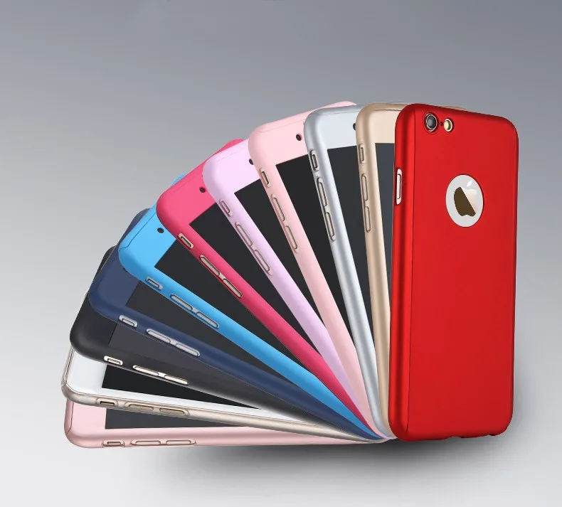 5S Роскошный Жесткий матовый чехол для телефона на 360 градусов iPhone 5 6 6S 7 8 Plus X XS