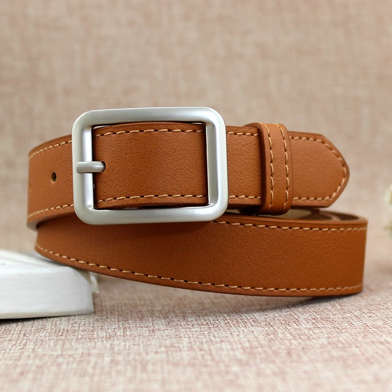 

New Women belt Korean student fashion versatile buckle ladies and jeans casual wide college wind 105cm Female belt alloy Casual