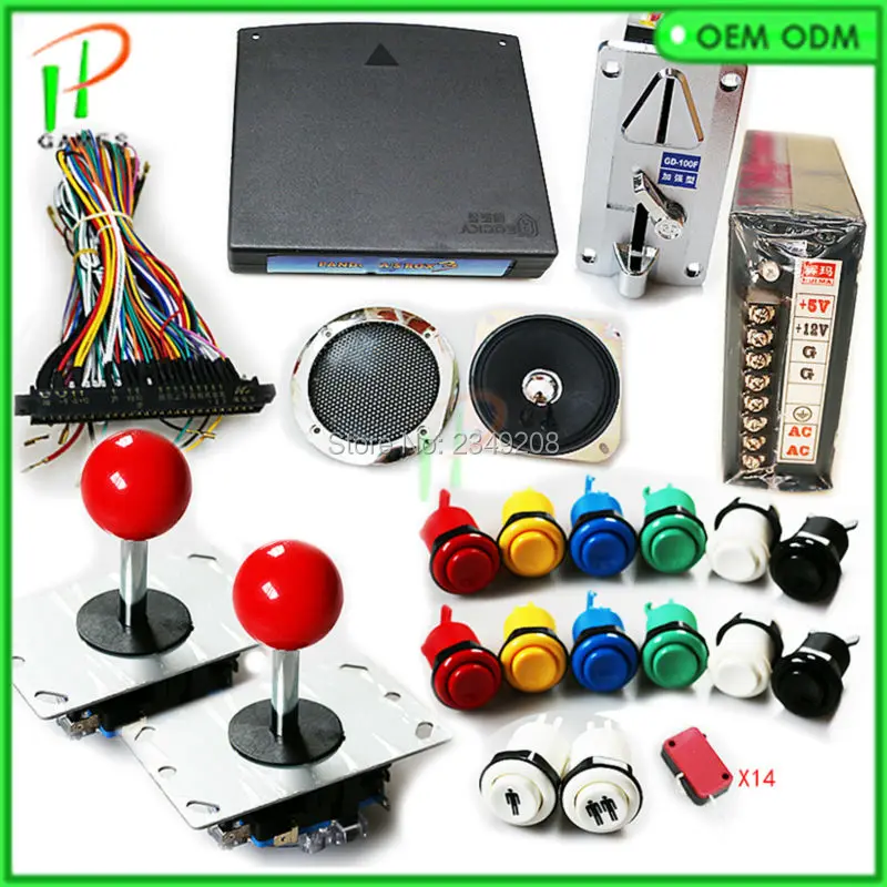 520 in 1 jamma arcade multi games pcb Video arcade cartridges with joystick push button DIY arcade game kit