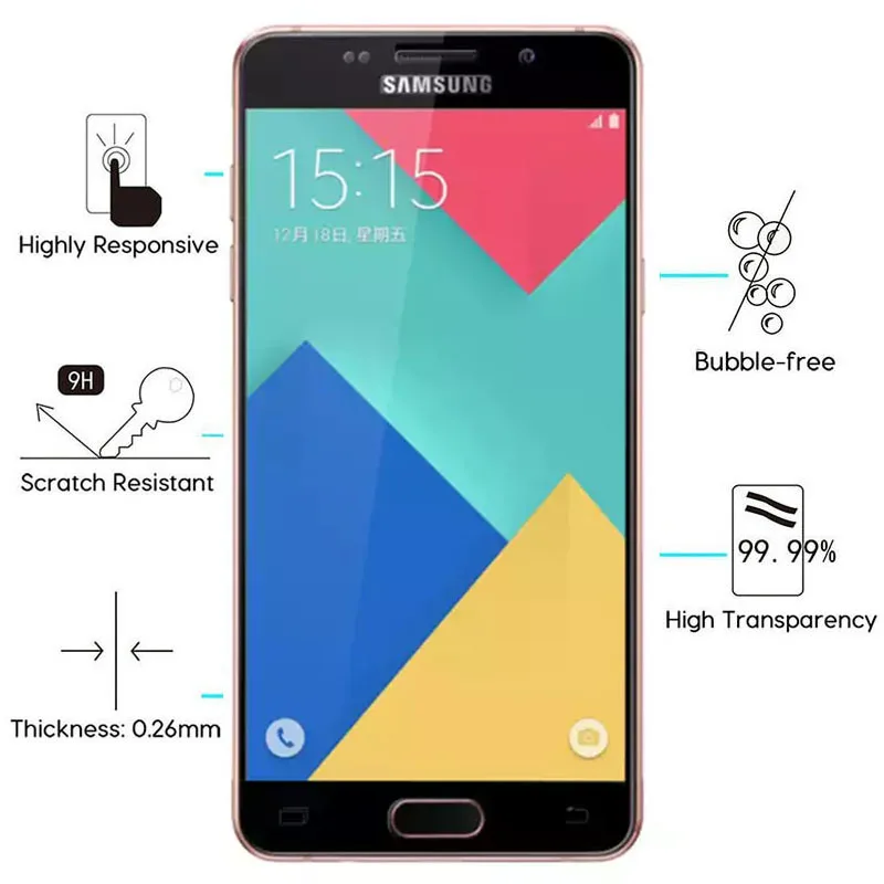 Защитное стекло для Samsung A3 A5 A7 2016 2017 закаленное Galaxy Gelaksi A 3 5 7 A32017 A52017 A72017 защитная
