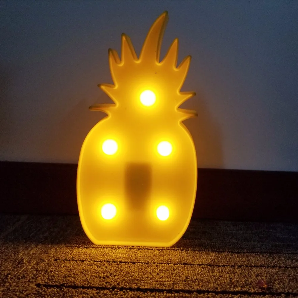 Светодиодный ночник с объемными животными пластмассовый кролик фламинго ананас