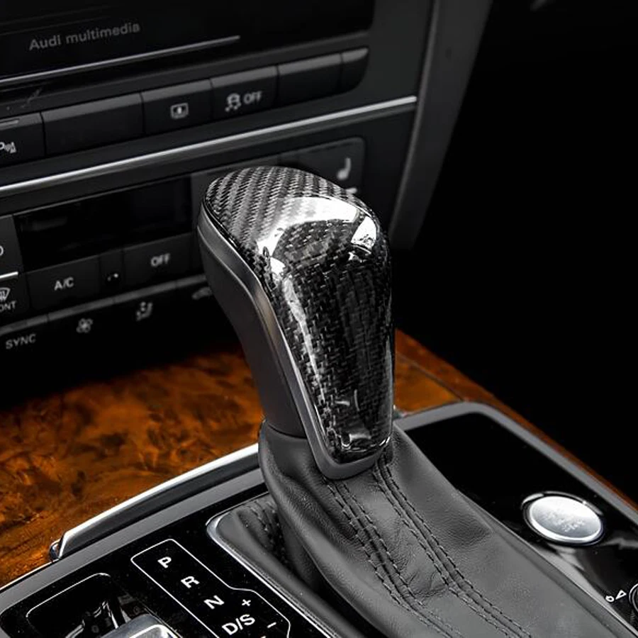 

Car Carbon Fiber Gear Shift Knob Cover Stickers ABS Auto Gear Shift Head Trim For Audi A6L 2016-2018 For A7 2015-2018 Styling
