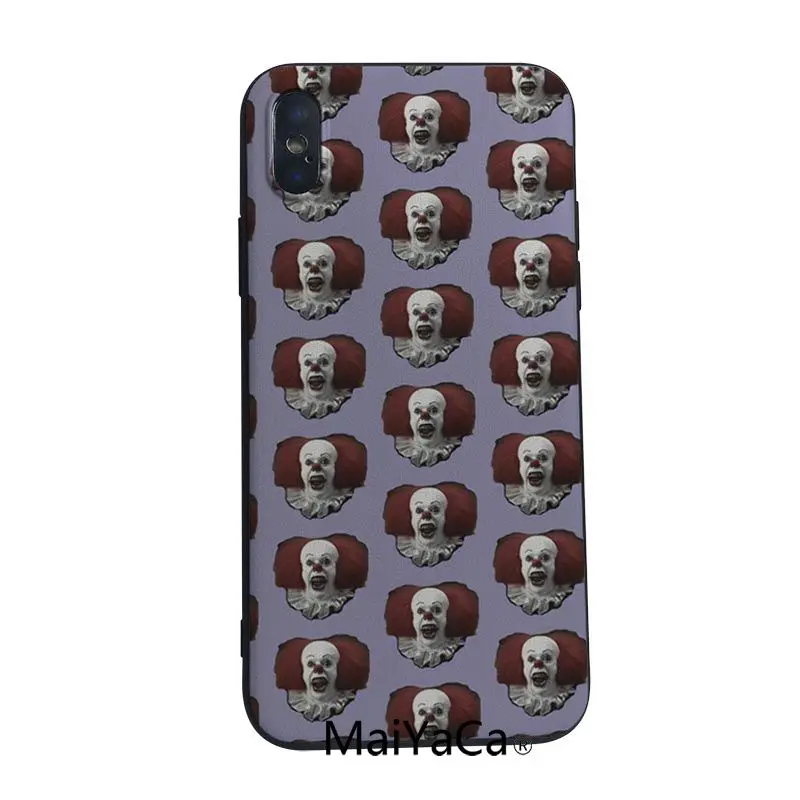 Мягкий силиконовый чехол MaiYaCa Pennywise The Clown Horror для iphone X 8 8plus 7 7plus 6plus 6s 5S SE XS XR