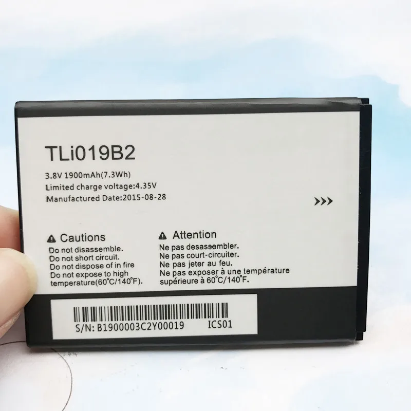 

Original New TLi019B2 TLi019B1 Battery 1900mAh For Alcatel ONE TOUCH POP C7 OT-7041 7041D Dual CAB1900003C2 Batteries