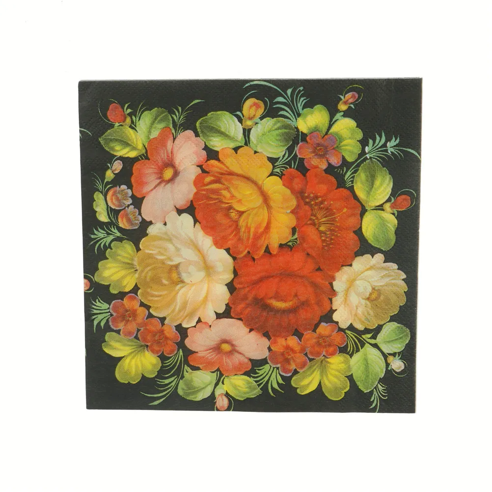 floral flower paper napkins event &amp party tissue cocktail decor serviettes 20pcs | Дом и сад