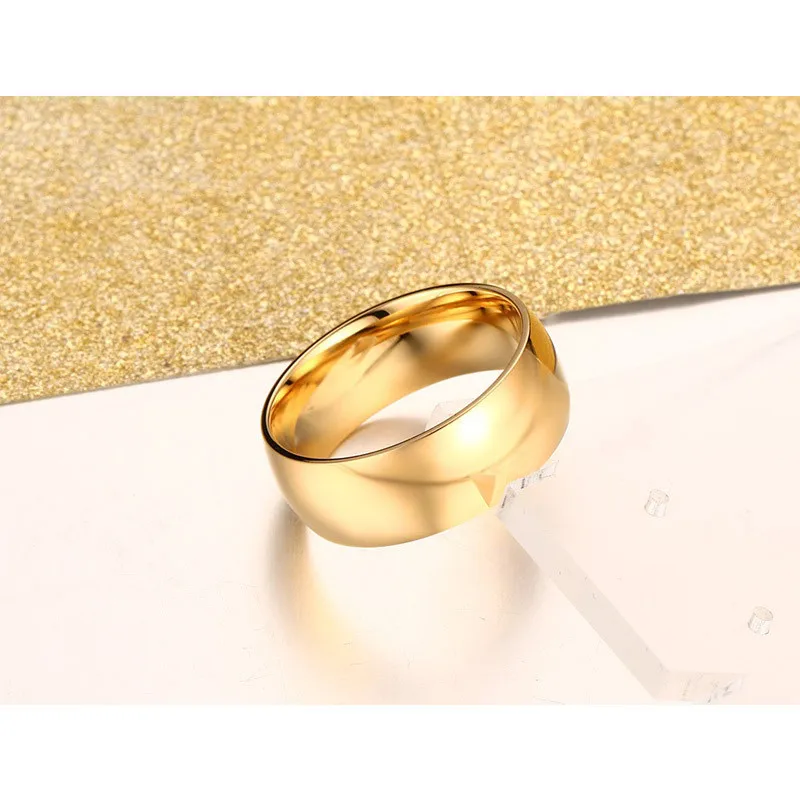 ZORCVENS Новые Модные Простые Свадебные Кольца для женщин и мужчин золотого цвета из