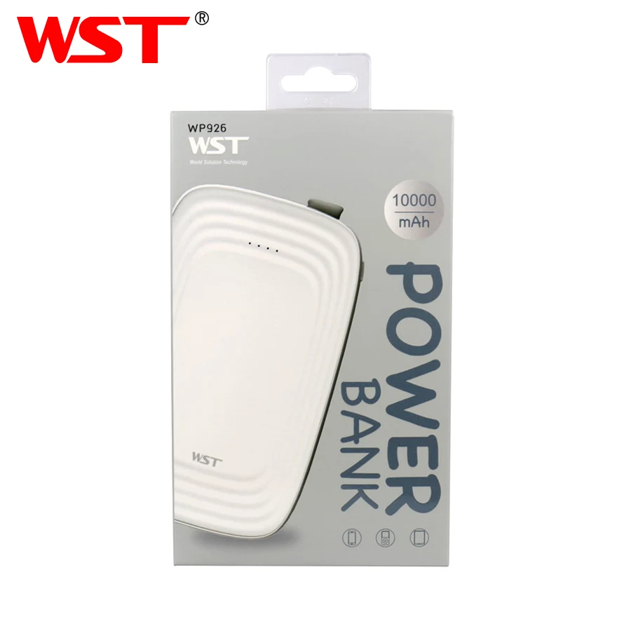 WST 10000 mAh Портативная Мобильная Внешняя батарея power bank аккумулятор power Bank для Xiaomi samsung телефон Poverbank зарядное устройство
