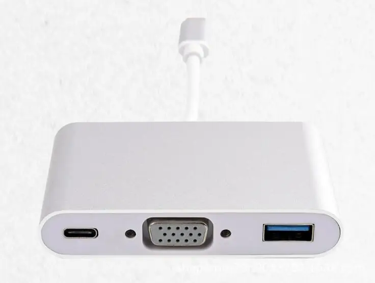 Baolyda USB C док-станция HDMI Тип C к HDMI концентратор адаптер 4 к USB C многопортовый адаптер USB C конвертер для MacBook/Chromebook Pixel/Dell - Цвет: USB-VGA-PD Silver