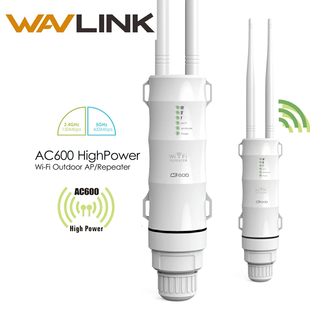 Wavlink 600 Мбит/с открытый Wifi удлинитель всепогодный ретранслятор/маршрутизатор/AP