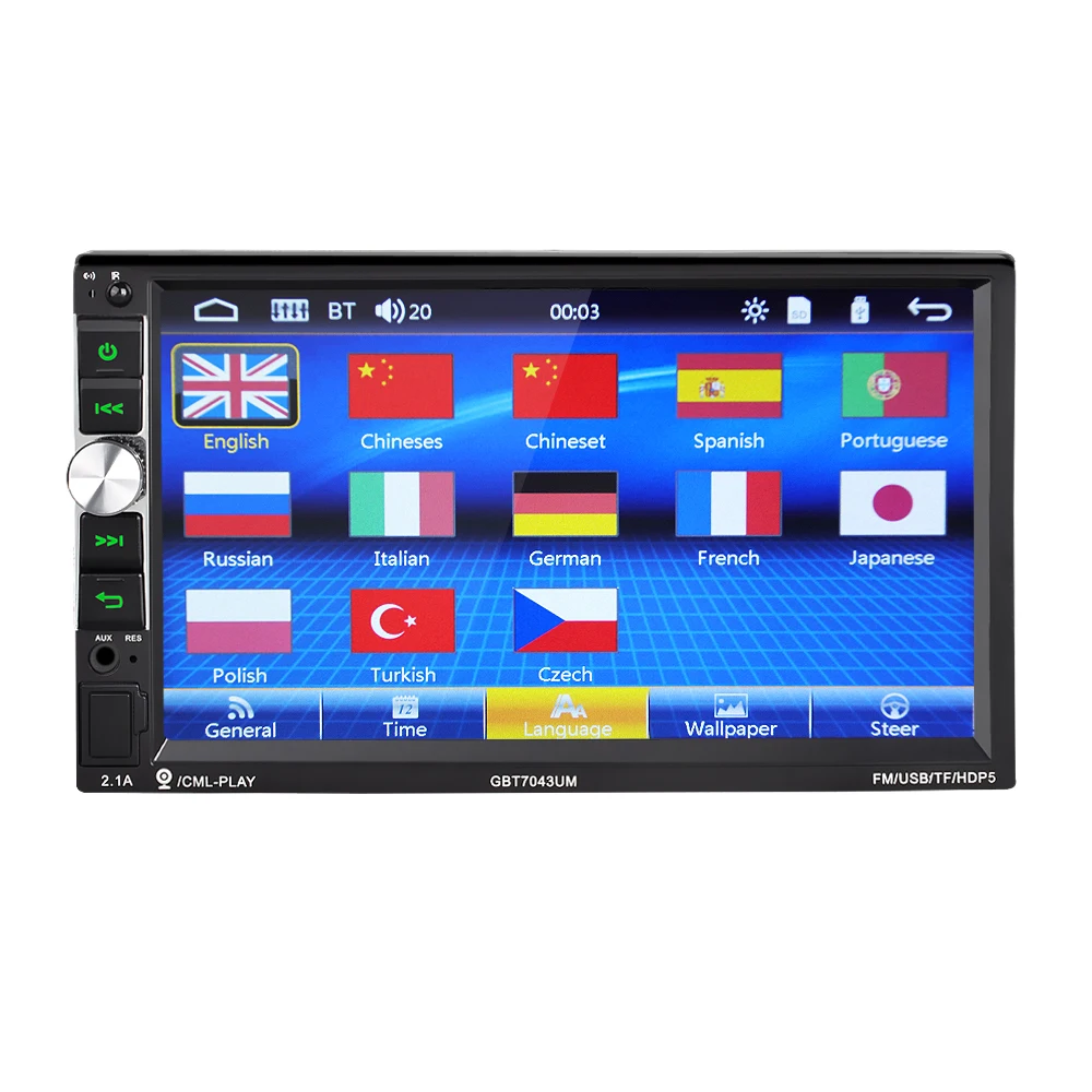 Авторадио 2 din 7 &quotсенсорный экран estereo para авто bluetooth MP5 плеер Зеркало Ссылка камера