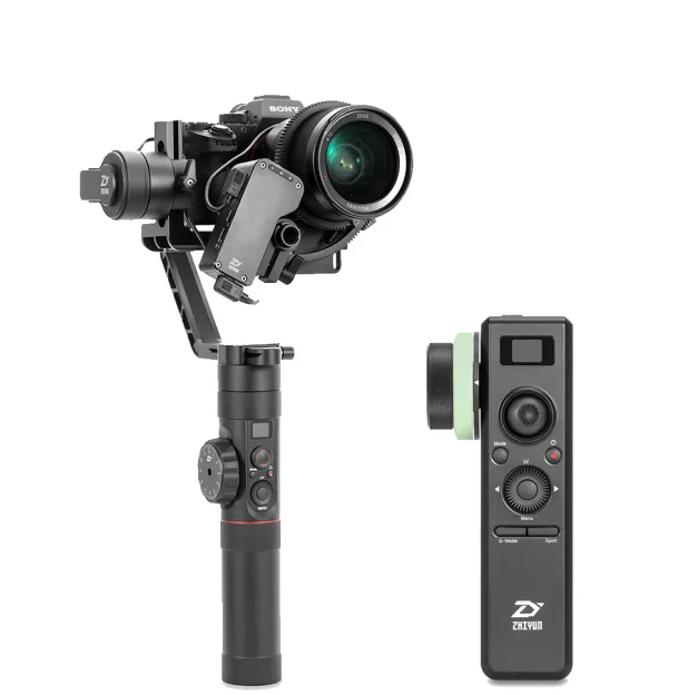 Crane 2-ZWB03 Remote ZHIYUN Crane 2 3-осевой Ручной Стабилизатор для Камера SONY CANON PANASONIC NIKON, цифровой камеры и механическое устройство непрерывного изменения фокусировки камеры цифрового однообъективного зеркального фотоаппарата с шарнирным замком - Цвет: Crane 2-ZWB03 Remote