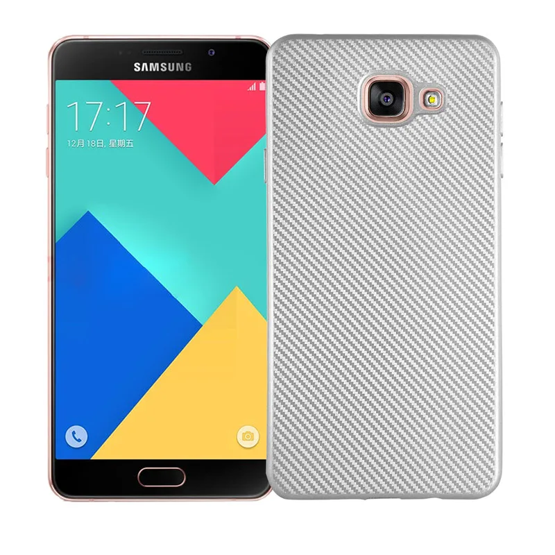 Мягкий силиконовый чехол из углеродного волокна для samsung Galaxy A3 A5 A7 J1 J3 J5 J7 Grand Prime S8 S9 Plus