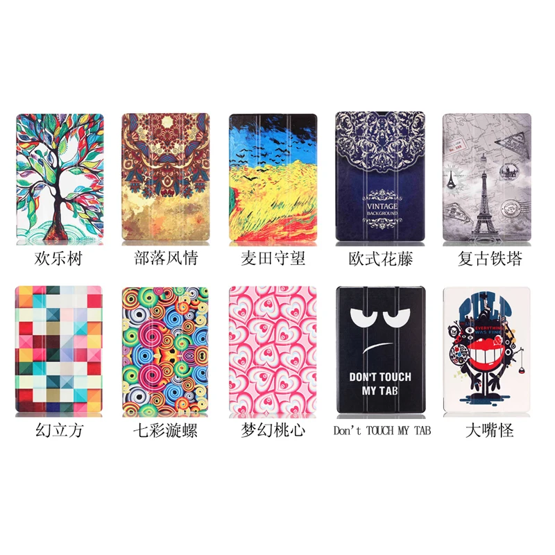 Unique design Color Painted Magnetic Smart Cover For Huawei MediaPad M2 PLE-703L T2 7.0 PRO Tablet cases PU Leather Case | Компьютеры и