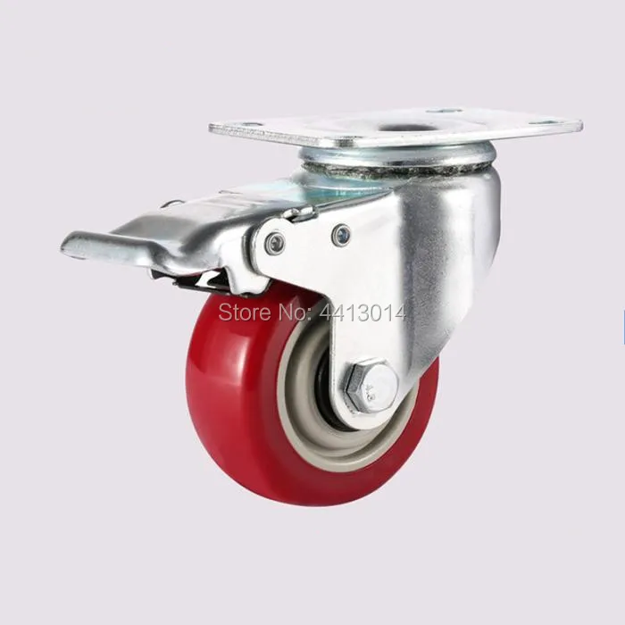 

zhuomiao 1 pcs Heavy Duty 3 inch Caster Wheels Swivel Plate Break Casters Pack