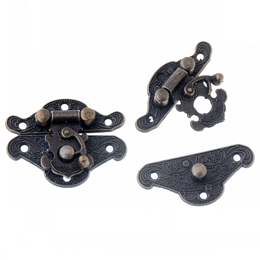 Бесплатная доставка-1 набор антикварных защелок застежки деревянные замок для