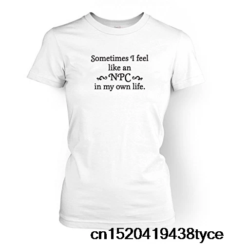 Возьмите NPC в моей собственной жизни короткие Новый стиль футболки с круглым