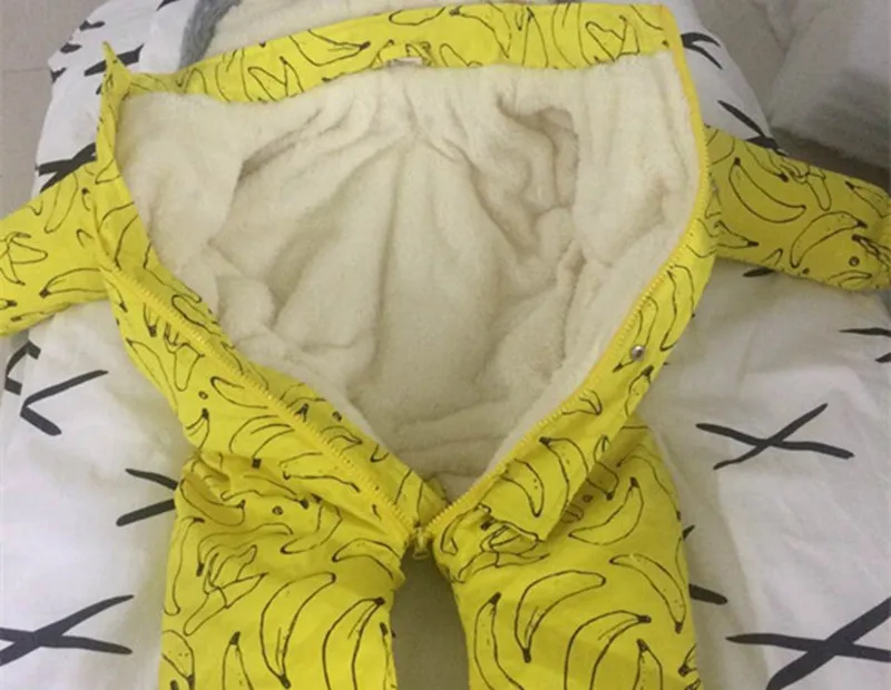 2016 г. зимние теплые флисовые комбинезоны для новорожденных детские парки