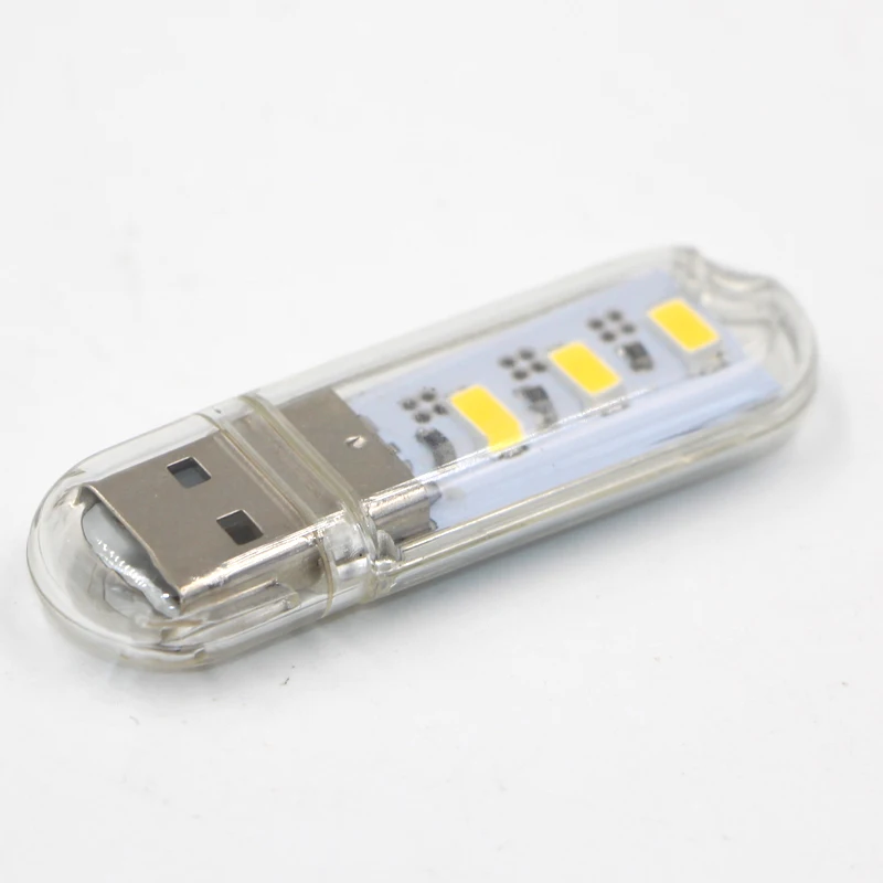 USB 5 В светодиодный ночник 3 светодиода 8 светодиодов SMD5730 чип белый/теплый белый