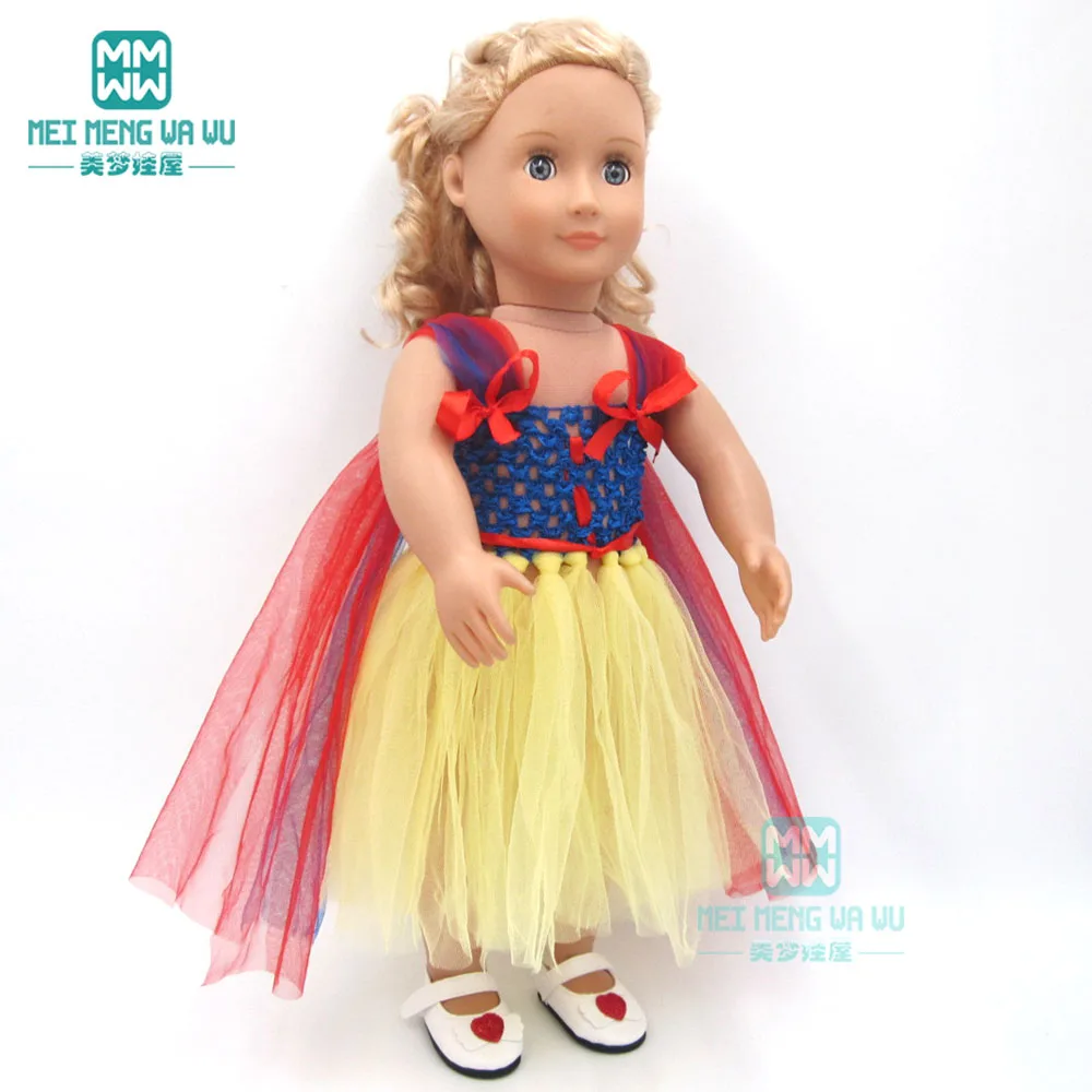 Платье принцессы красного розового синего цвета для американской куклы 45 см и