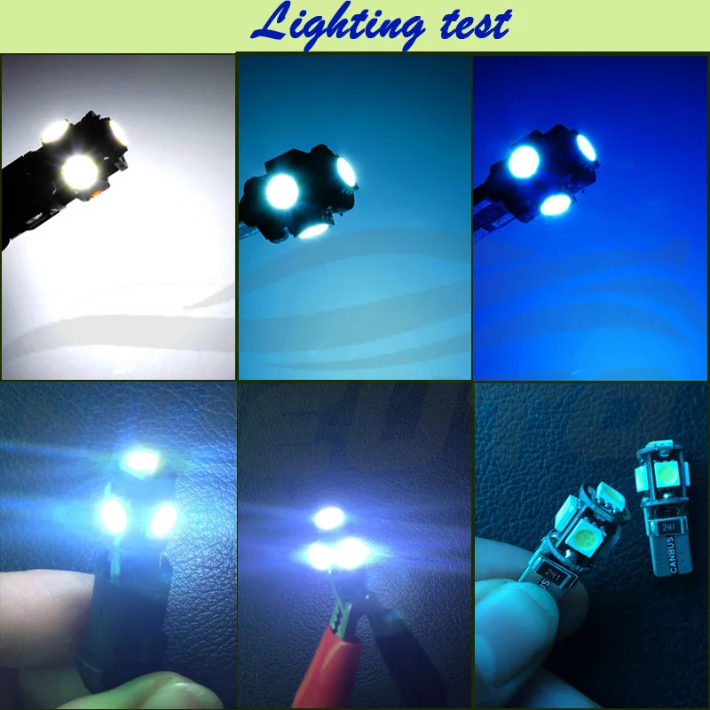 1X лампочки для автомобилей T10 LED W5W 5050 5SMD ширина лампы CANBUS номерной знак задний