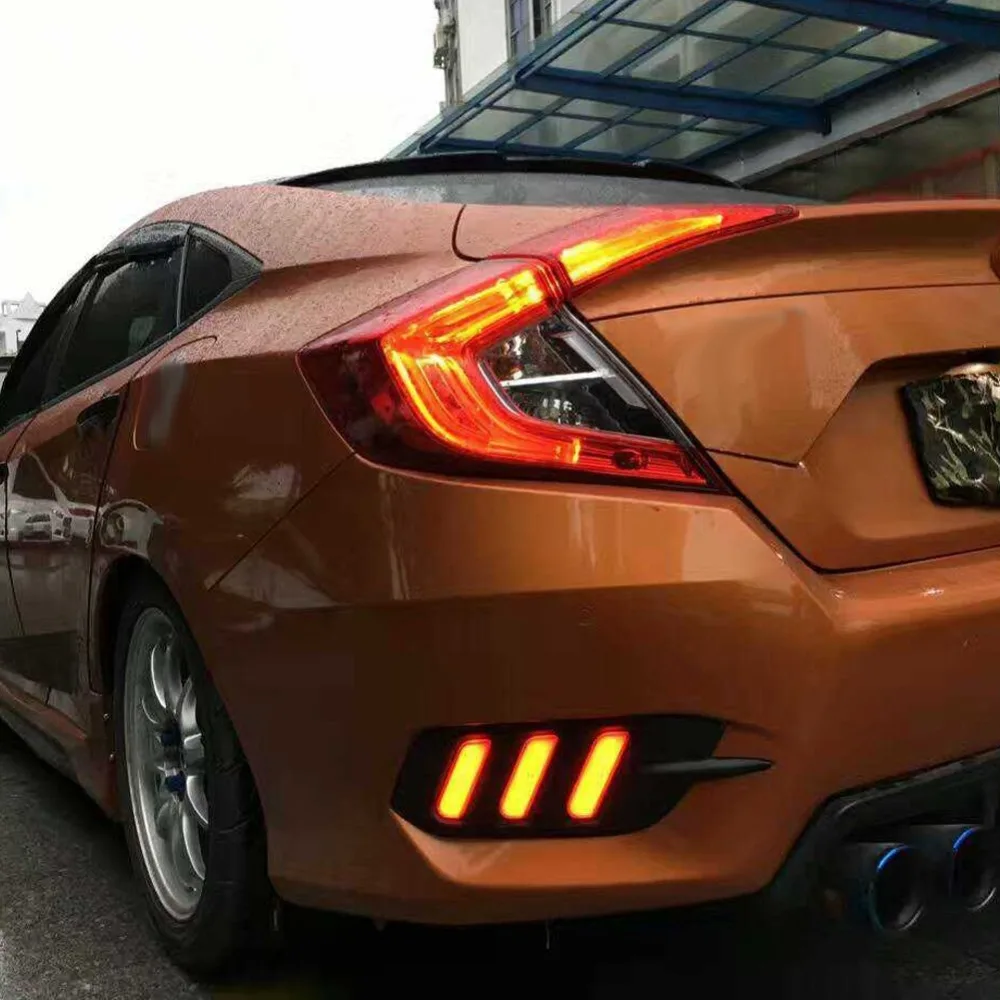 1 пара автомобиля задний фонарь DRL светодиодные сигнальные лампы Задний бампер