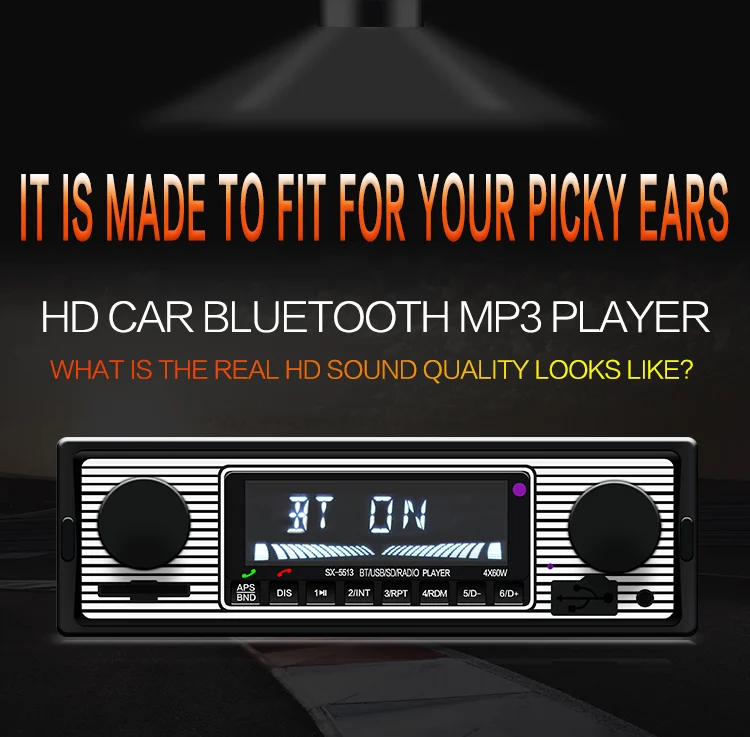 Kebidumei Автомобильный Bluetooth MP3 плеер 1 Din аудио поддержка дистанционное управление