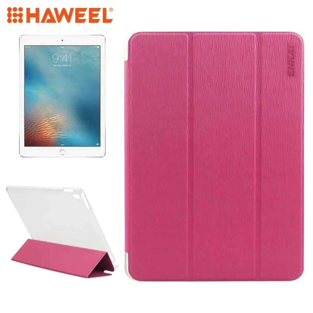 

Haweel Tablet Case 3-folding Texture Horizontal Flip Leather Case for iPad Pro 9.7 inch with Holder & Sleep / Wake-up Function